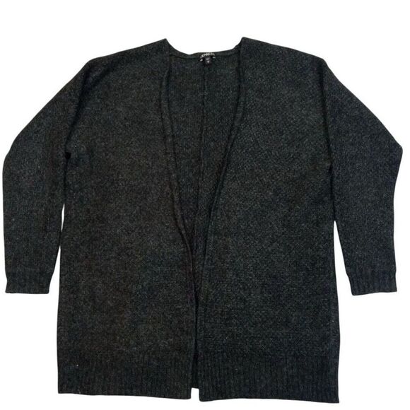 ✨Express Women's Knitted Wool Blend Open Long Sleeve Grey/Black Sz L Cardigan✨ - Picture 6 of 9